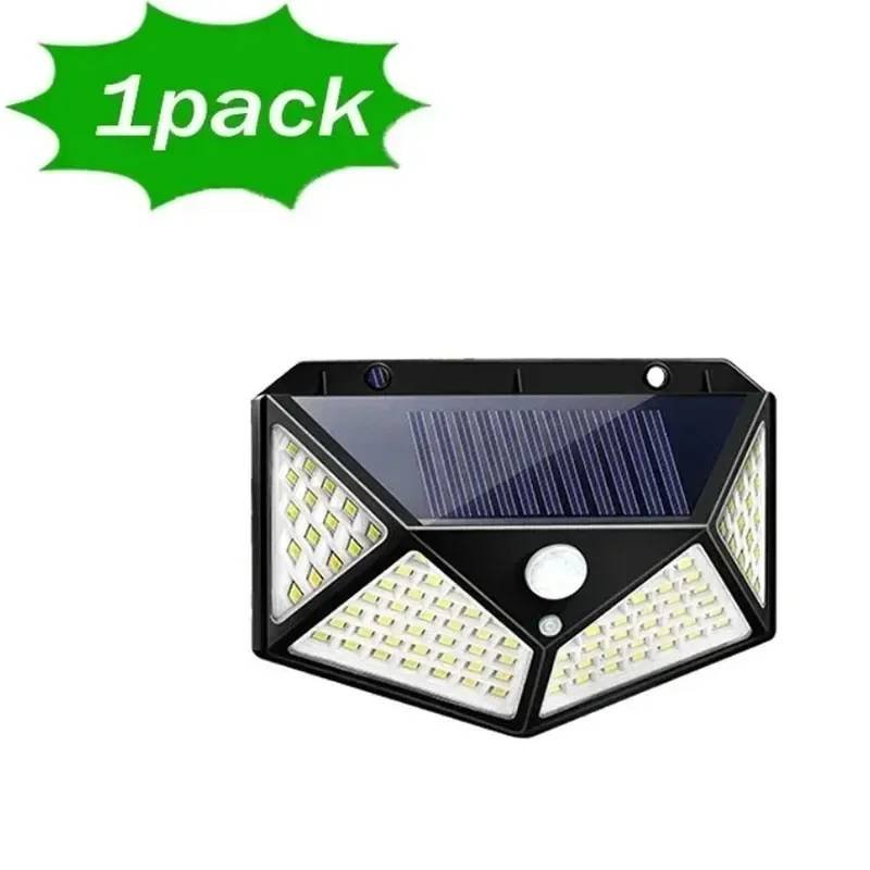 1/2/4/6Pcs 100 LED Wall Lights Outdoor Solar Lamp PIR Motion