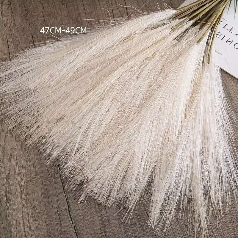 10pcs Faux Pampas Grass, Pampas Grass For Floor Vase, Pampas