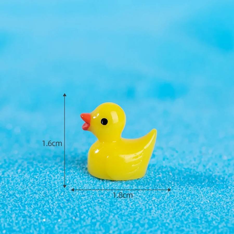 200pcs Mini Resin Ducks Yellow Tiny Ducks Mini Ducks Bulk Li