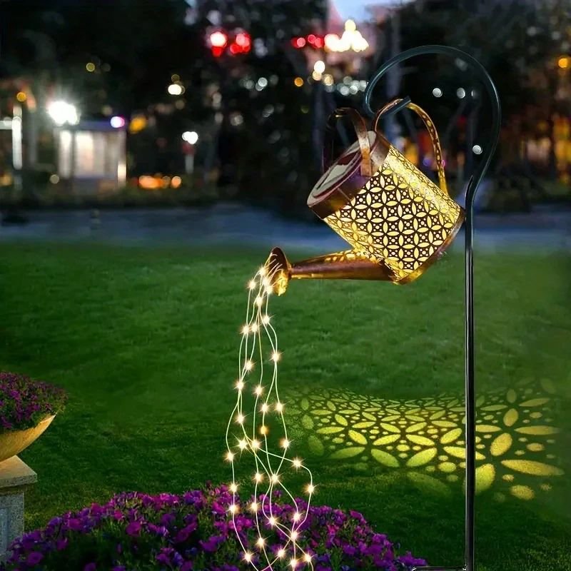 Solar Watering Can Cascade Light