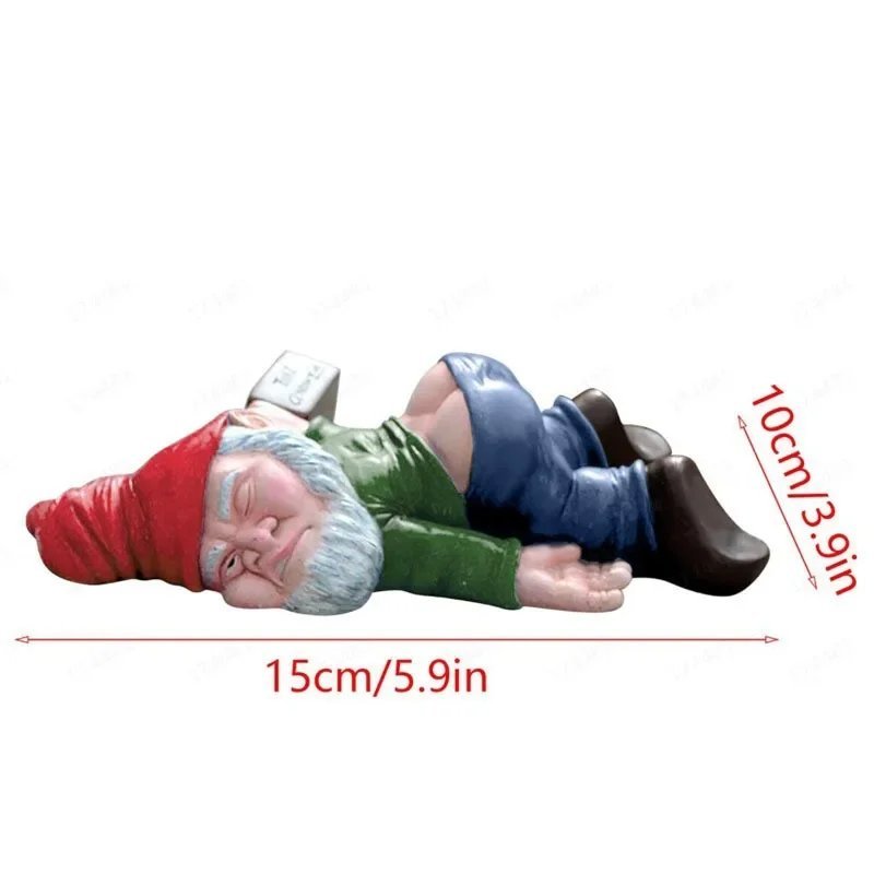 Tipsy Garden Gnome Statue